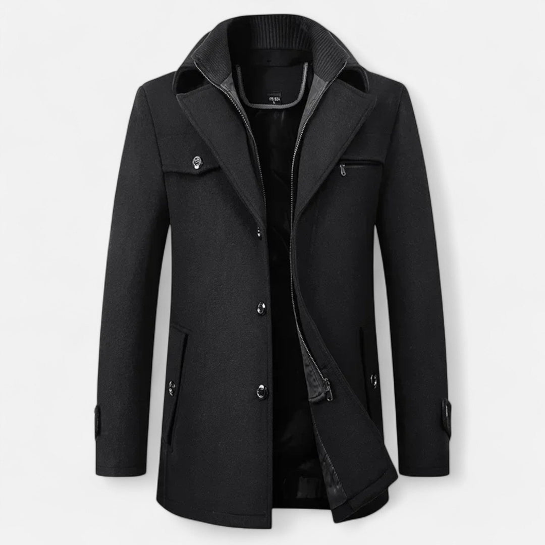 Nathan - Trenchcoat Wol Rits Heren