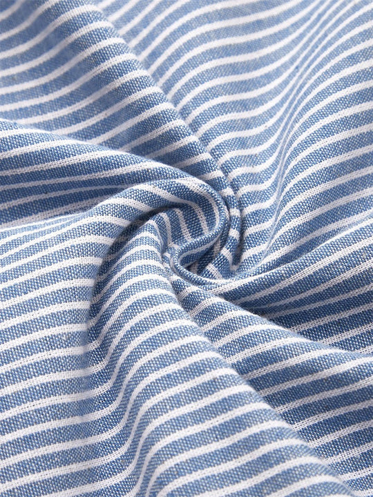 Midi Jurk Dames Gestreept Casual - Roos