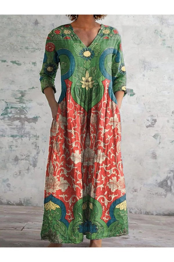 Stephanie | Boho Maxi Jurk Dames Kleurrijk