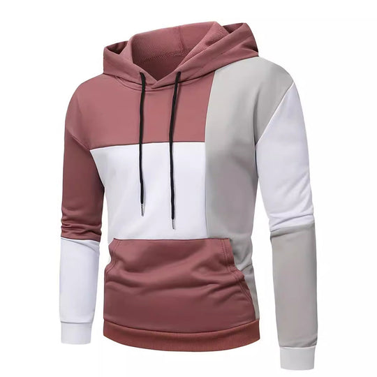 Gabriel – Kleurblok hoodie trui voor heren, moderne stijl