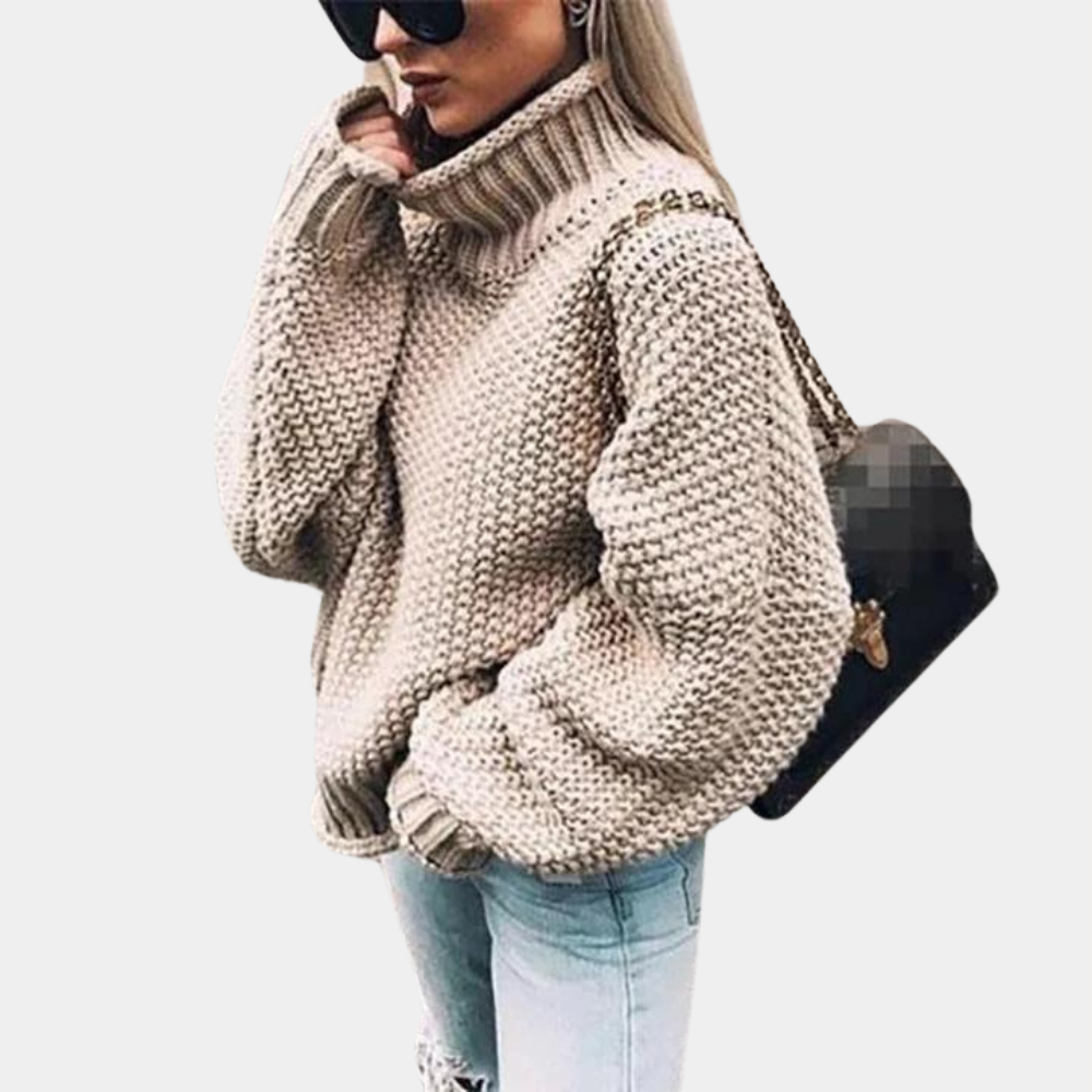 Fleur - Stijlvolle Warme Oversized Gebreide Coltrui