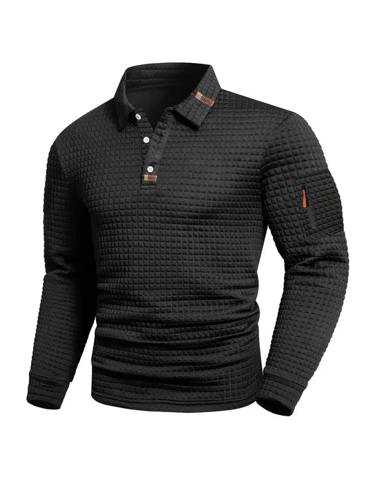 Lorenzo | Klassieke Gebreide Wafel Poloshirt