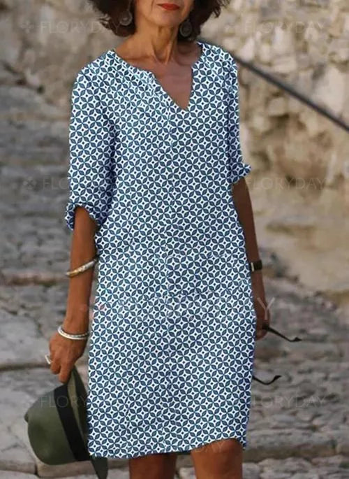Tuniek Jurk Dames Luchtig Met Print - Anna