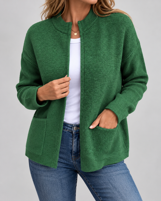 Patricia - Elegant Fijngebreid Rits Vest