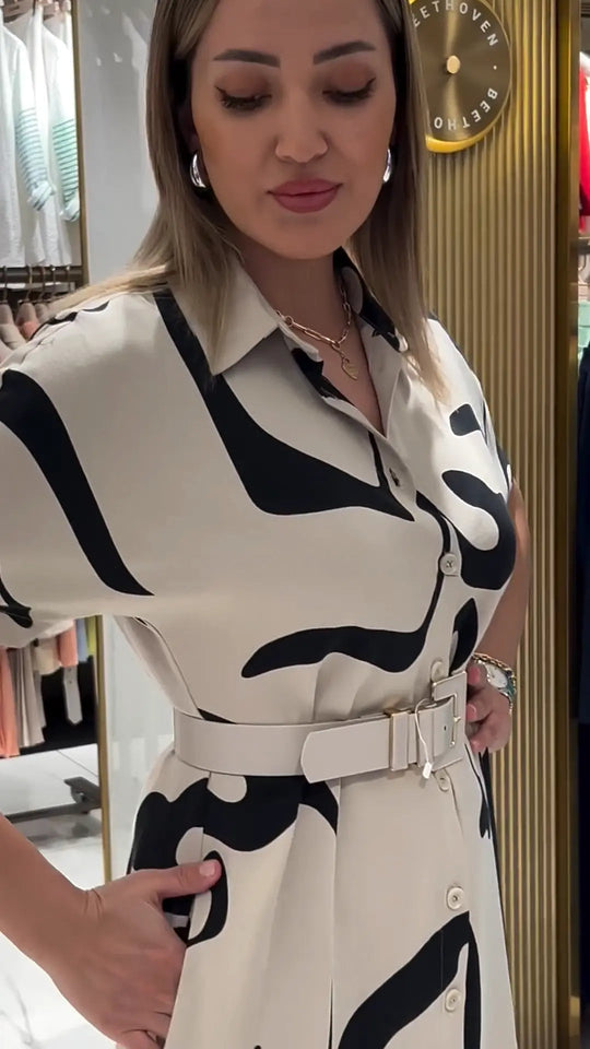 Anouk - Lange Overhemdjurk met Print