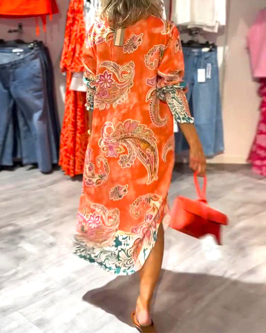 Romy - Paisley Maxi Blousejurk Dames