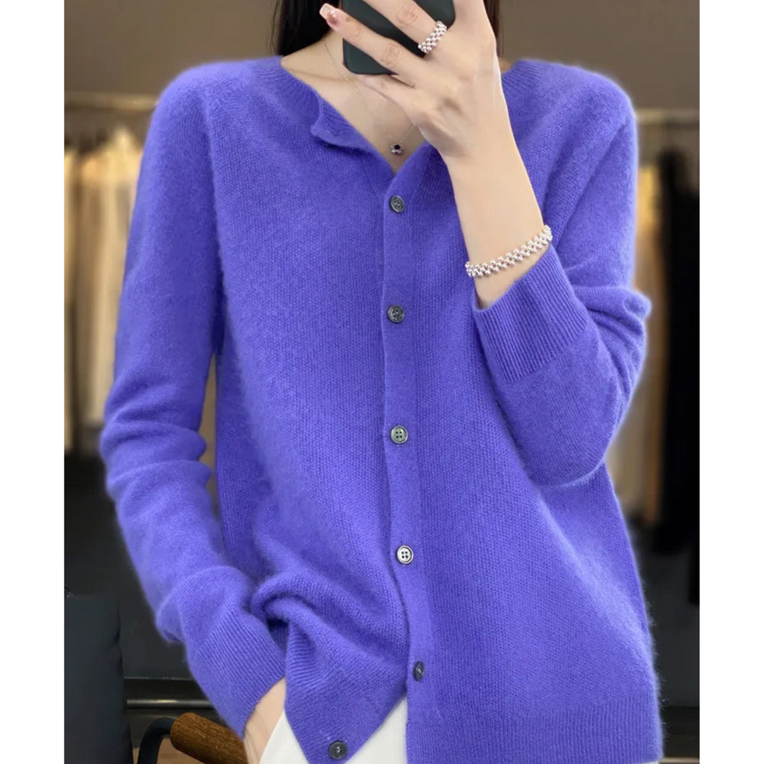 Julia - Elegant Gebreid Knopen Vest