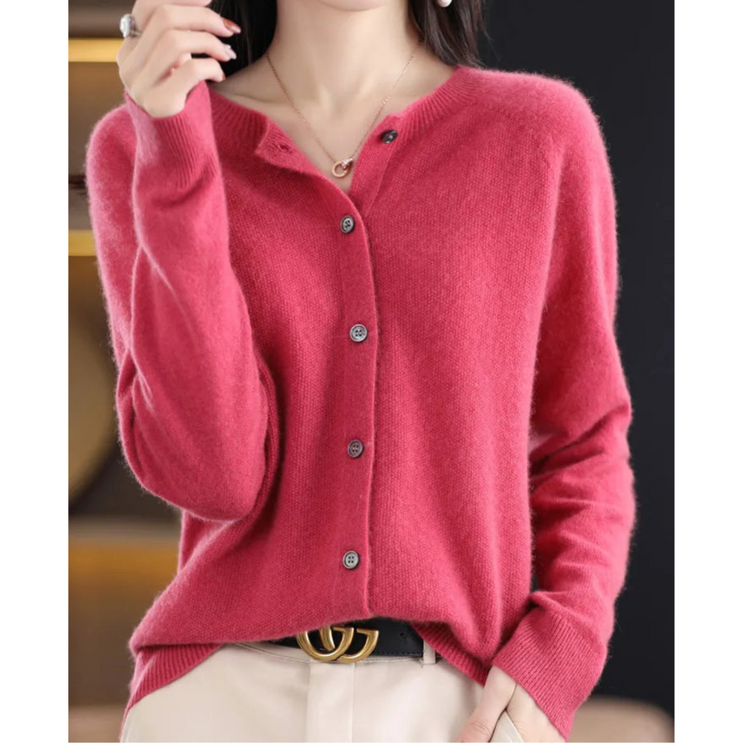 Julia - Elegant Gebreid Knopen Vest