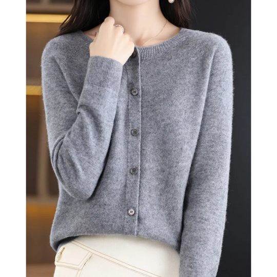 Julia - Elegant Gebreid Knopen Vest
