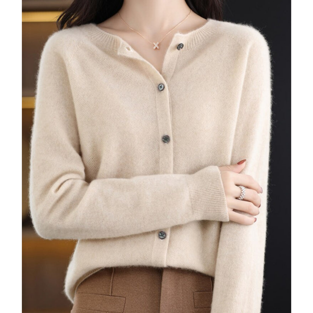 Julia - Elegant Gebreid Knopen Vest