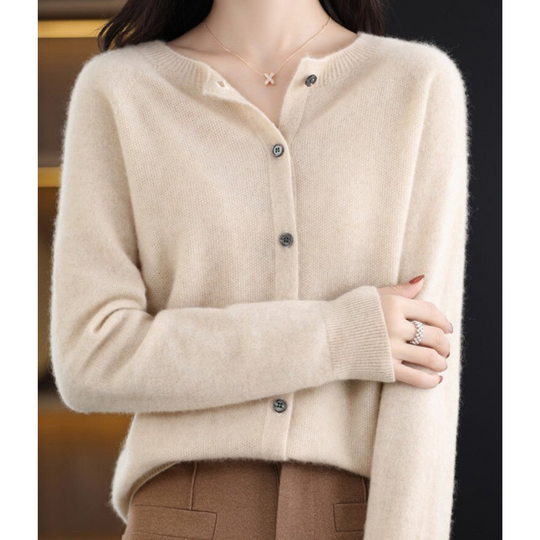Julia - Elegant Gebreid Knopen Vest