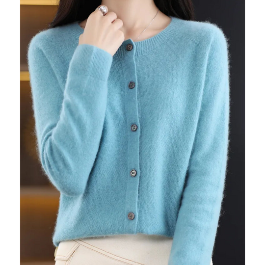 Julia - Elegant Gebreid Knopen Vest