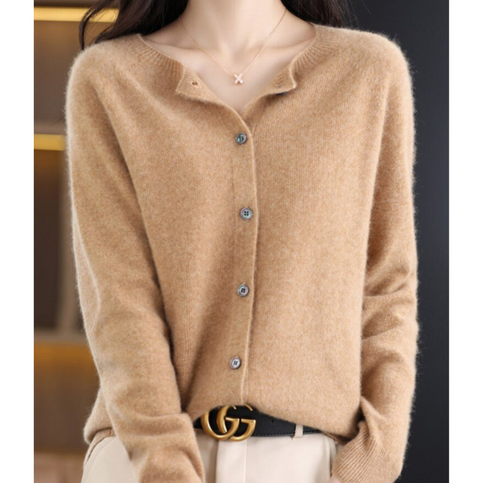 Julia - Elegant Gebreid Knopen Vest