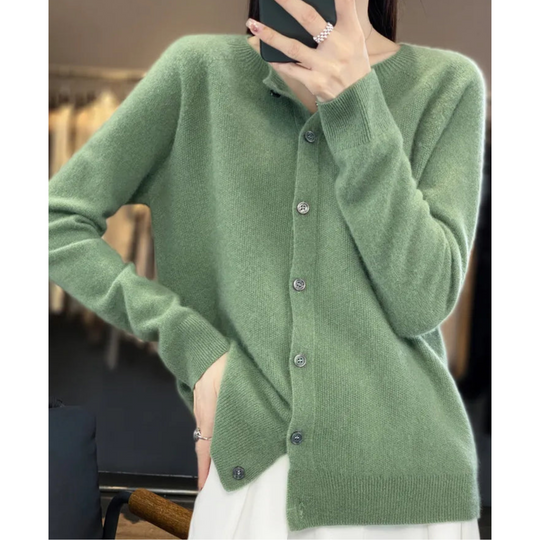 Julia - Elegant Gebreid Knopen Vest