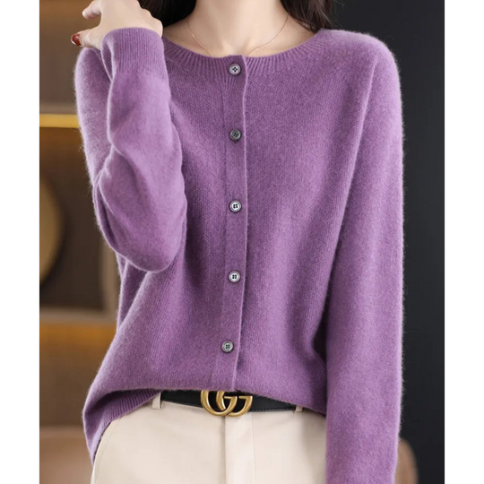 Julia - Elegant Gebreid Knopen Vest