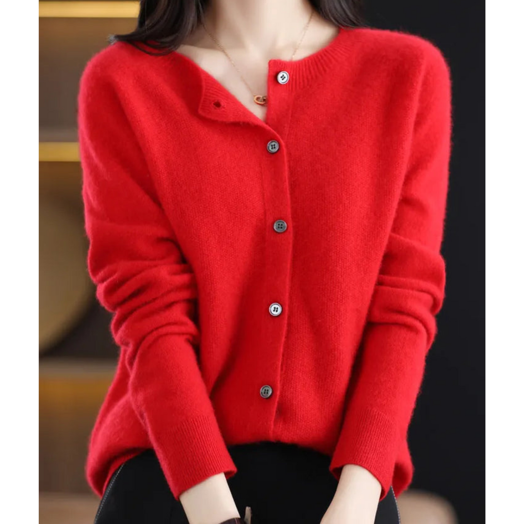 Julia - Elegant Gebreid Knopen Vest