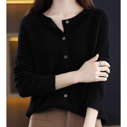 Julia - Elegant Gebreid Knopen Vest