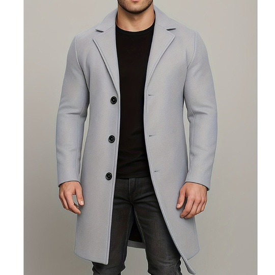 Miles - Stijlvolle Lange Wollen Mantel Winterjas