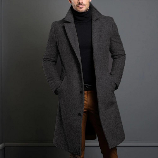 Giovanni - Verfijnde Lange Wollen Mantel Winterjas