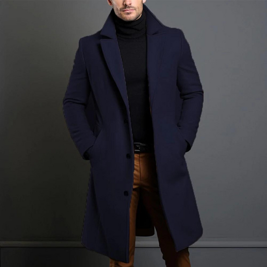 Giovanni - Verfijnde Lange Wollen Mantel Winterjas