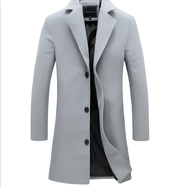 Oliver - Elegante Lange Wollen Winterjas