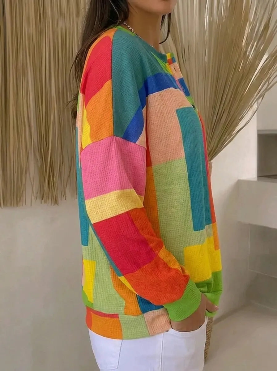 Suzanne - Stijlvolle Vintage Knopen Sweater