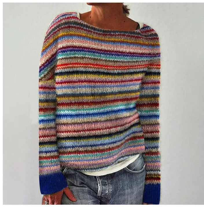 Nathalie - Stijlvolle Vintage Gebreide Trui