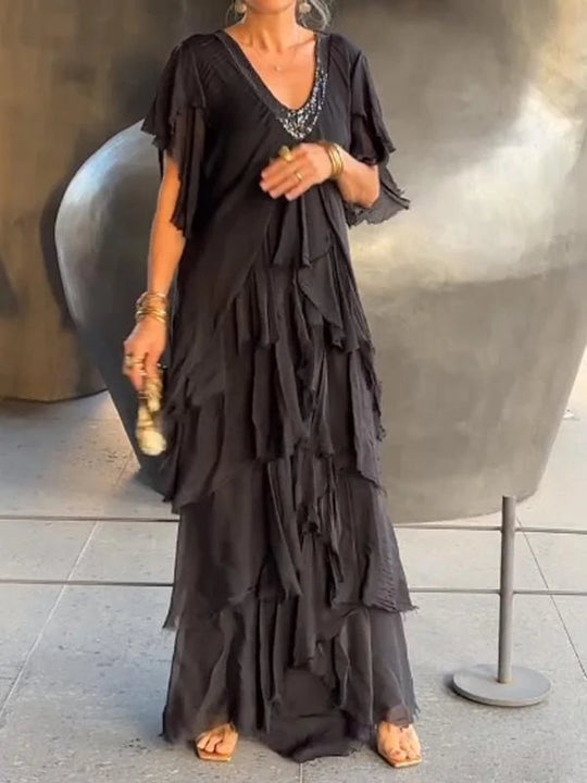Boho Maxi Jurk Dames Gelaagd - Anna