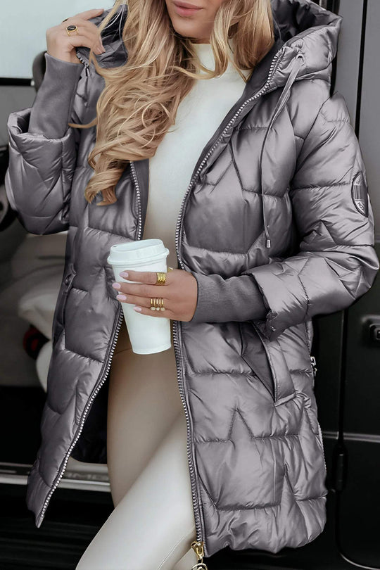 Catherine - Stijlvolle Gewatteerde Capuchon Winterjas