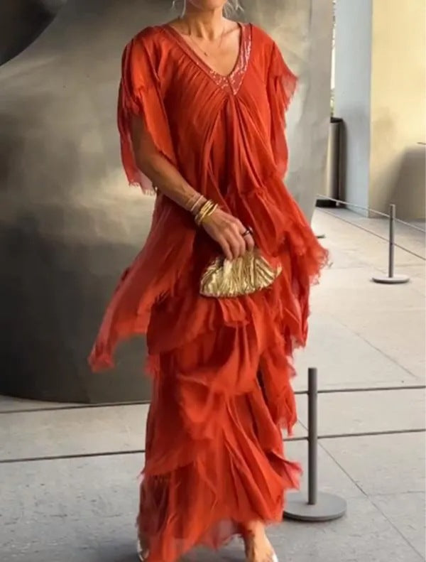Boho Maxi Jurk Dames Gelaagd - Anna