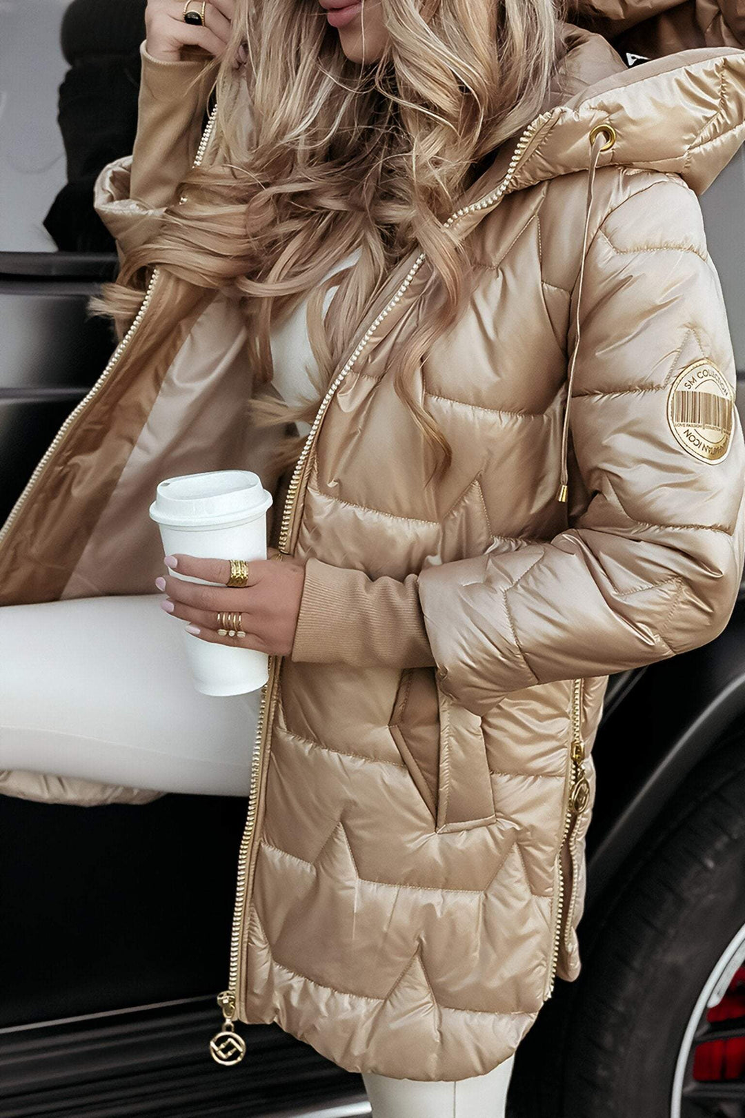 Catherine - Stijlvolle Gewatteerde Capuchon Winterjas