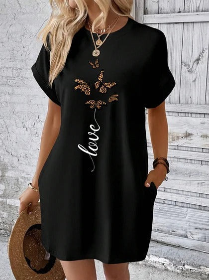 Kim - Casual T-shirtjurk met Print
