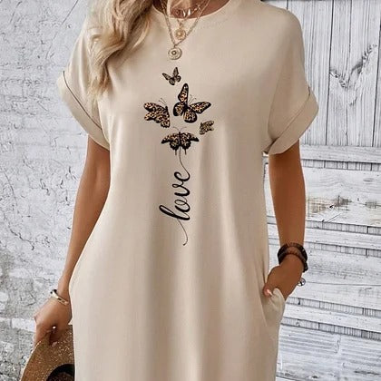 Kim - Casual T-shirtjurk met Print