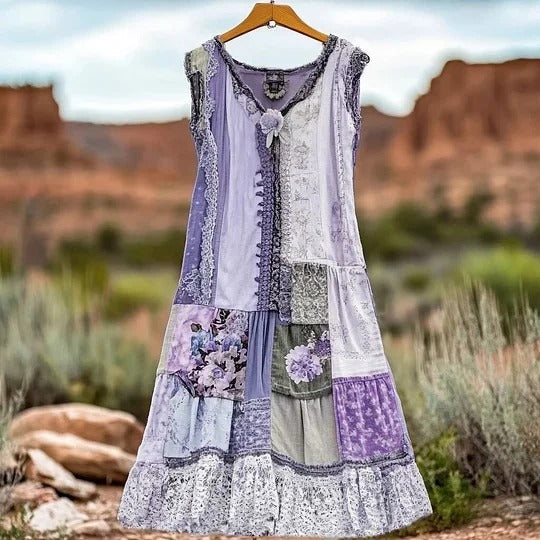 Diana - Vintage Bohemian Jurk met Kant