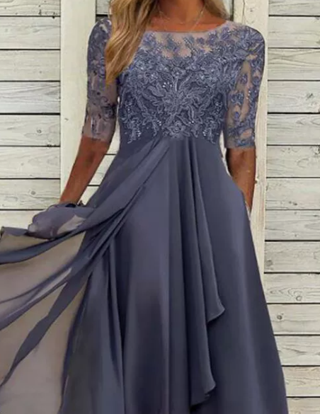 Kanten Maxi Galajurk Dames Elegant - Sophie