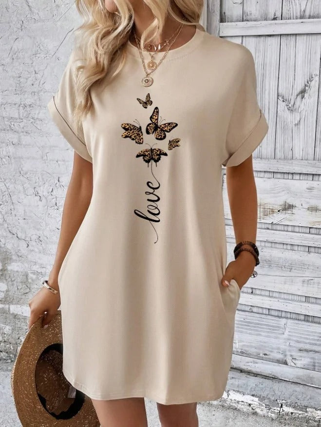 Kim - Casual T-shirtjurk met Print