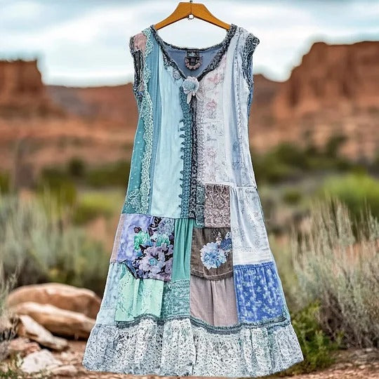 Diana - Vintage Bohemian Jurk met Kant