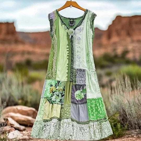 Diana - Vintage Bohemian Jurk met Kant