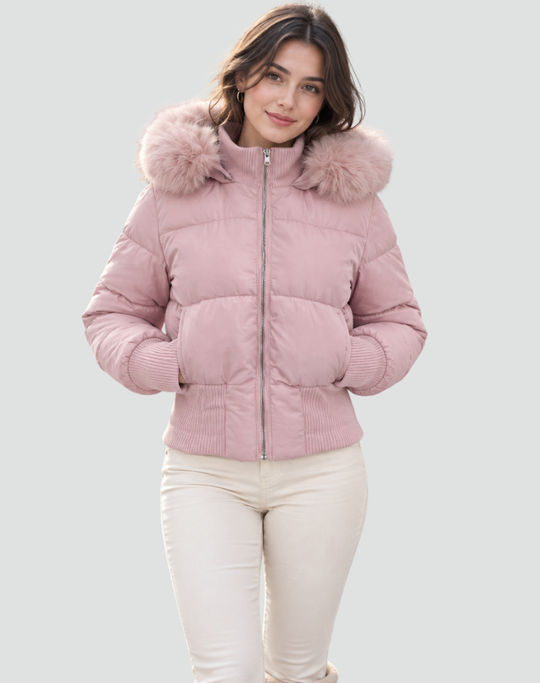 Rachel - Stijlvolle Korte Gewatteerde Winterjas