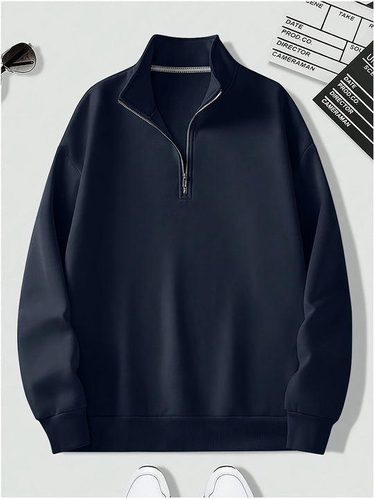 Francesco - Stijlvolle Oversized Kwart Rits Trui
