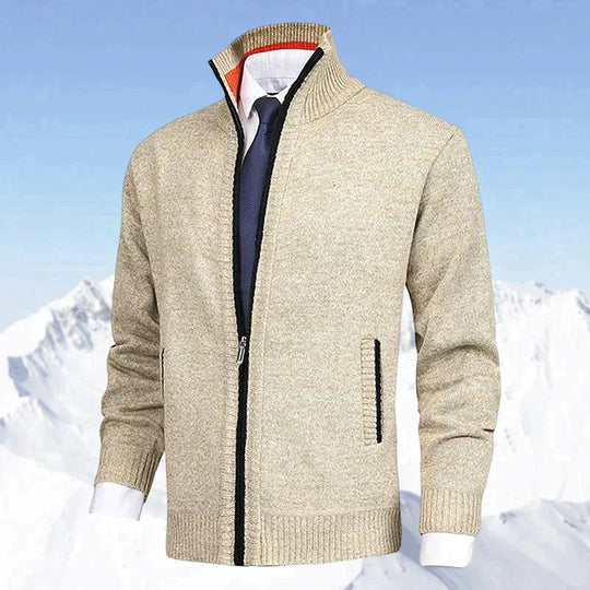 James - Elegant Gebreid Rits Vest