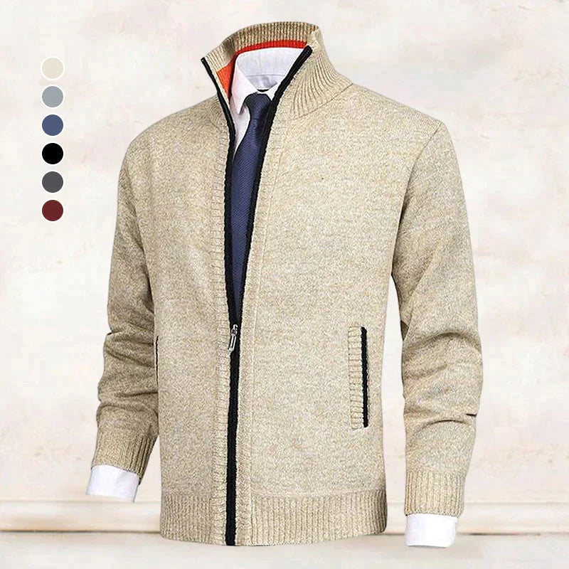 James - Elegant Gebreid Rits Vest