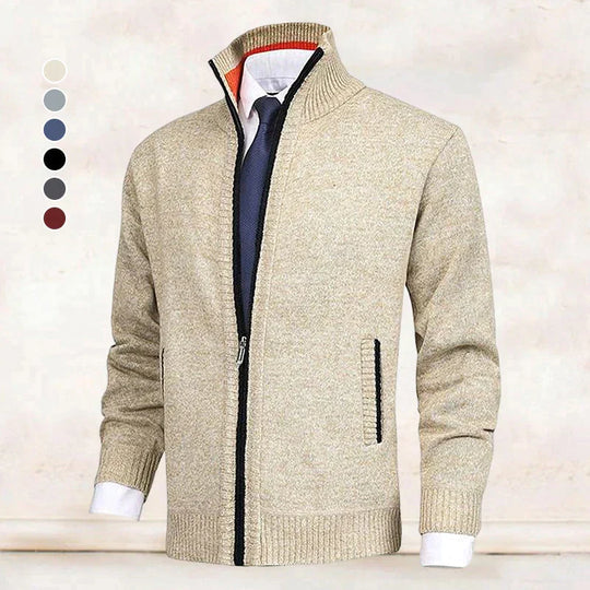 James - Elegant Gebreid Rits Vest