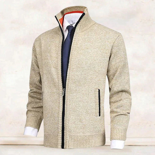 James - Elegant Gebreid Rits Vest