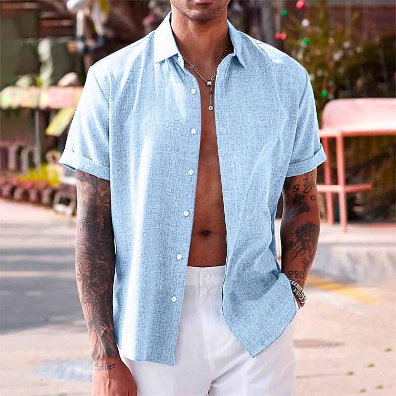 Leo - Herenoverhemd, Cool Model Met Korte Mouwen