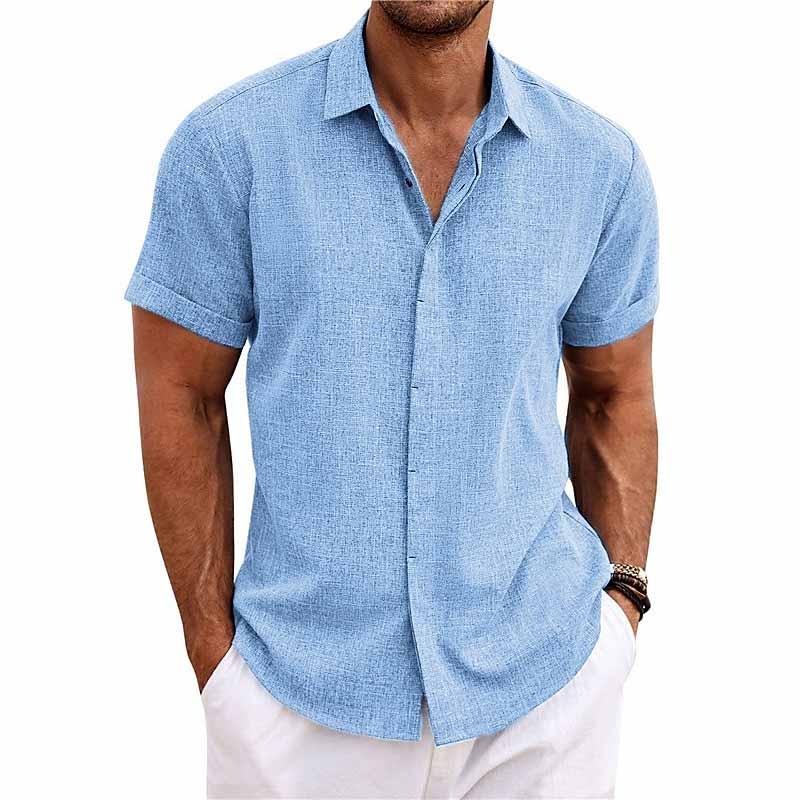 Leo - Herenoverhemd, Cool Model Met Korte Mouwen