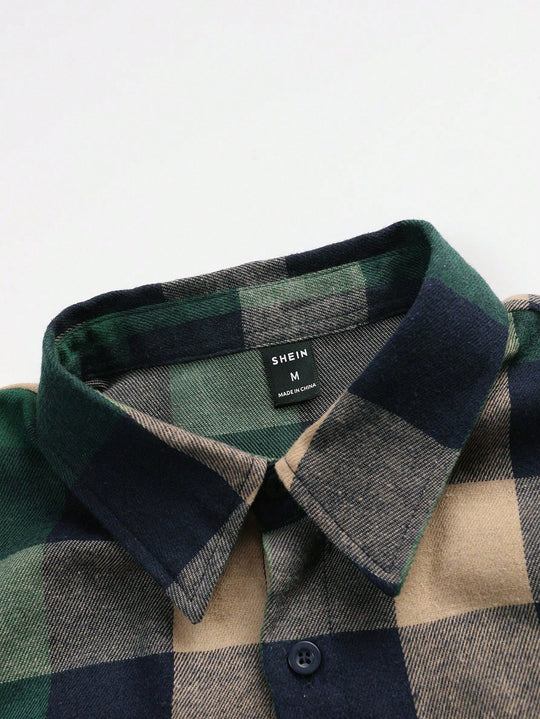 Theo - Stijlvol Oversized Geruit Overhemd