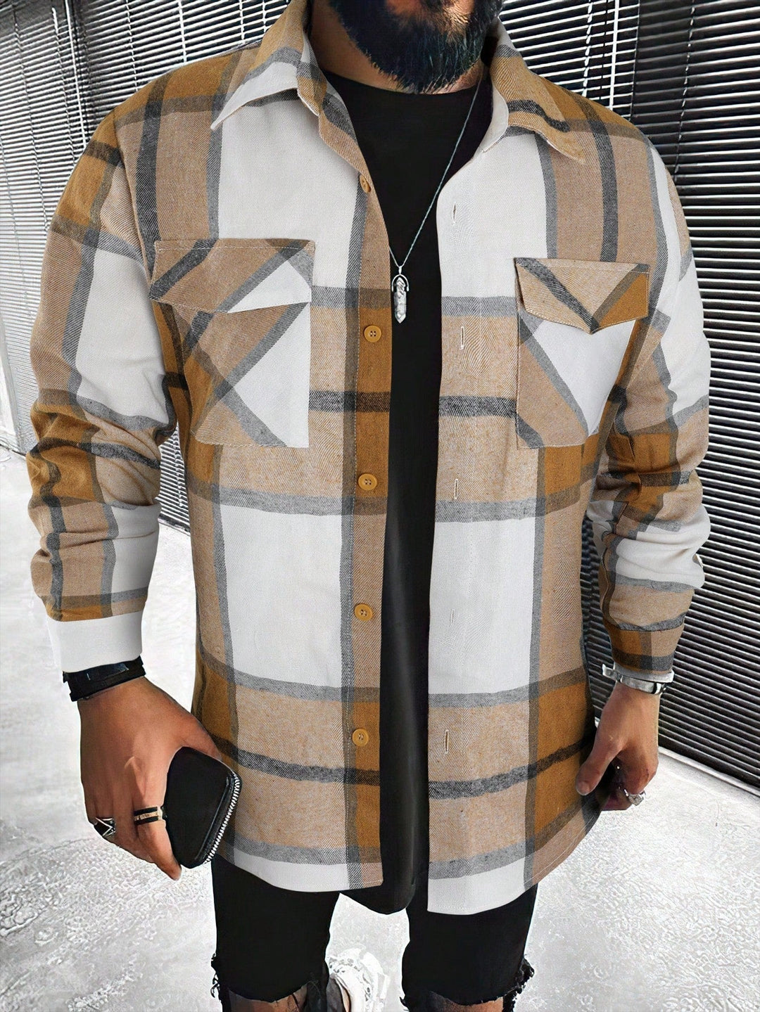 Theo - Stijlvol Oversized Geruit Overhemd