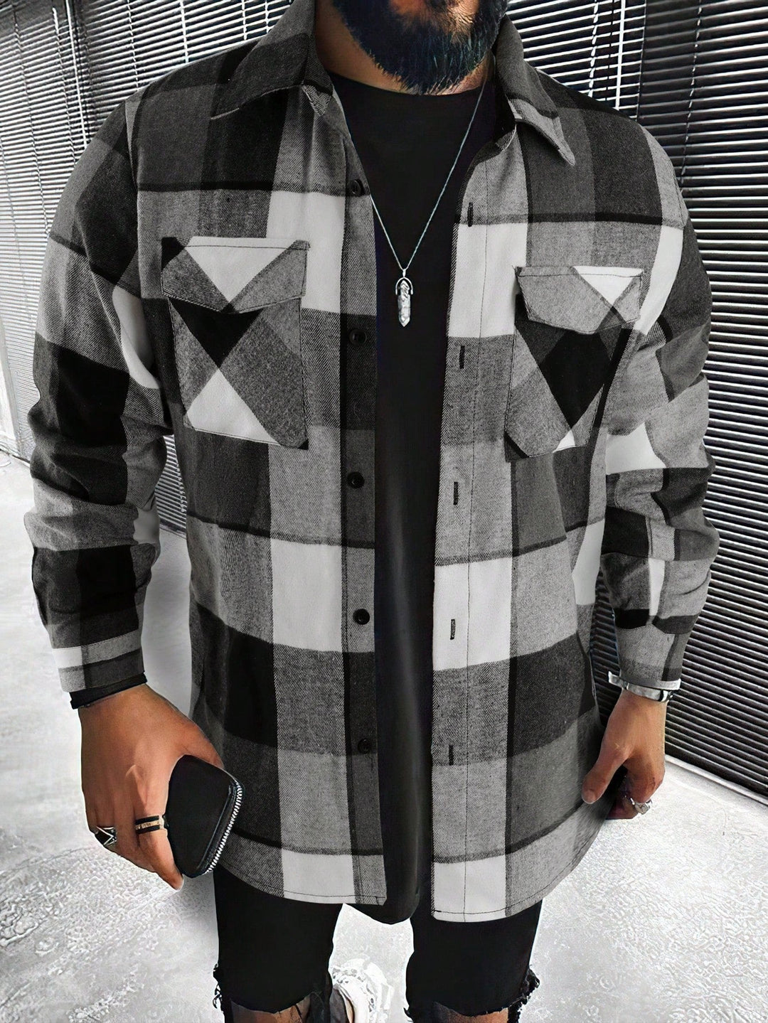 Theo - Stijlvol Oversized Geruit Overhemd