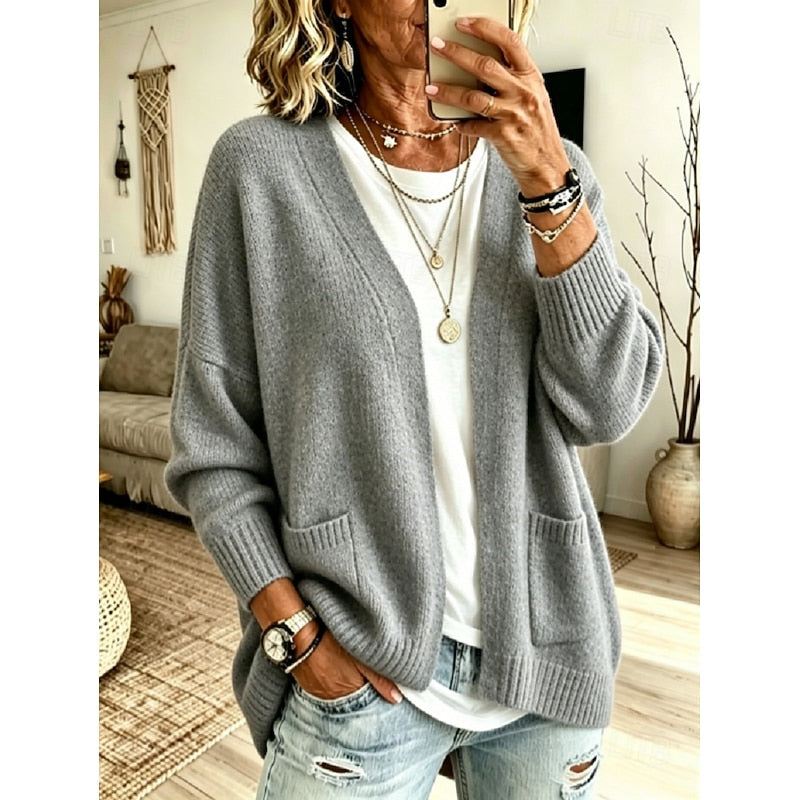 Nathalie - Stijlvol Oversized Gebreid Vest